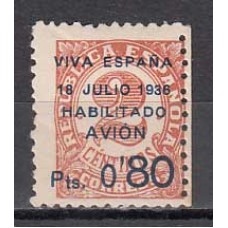 Canarias Variedades 1936 Edifil 2d * Mh Dentado diferente  Mancha del Tiempo