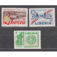Liberia - Correo 1955 Yvert 332+A 95/6 ** Mnh  Club Rotary