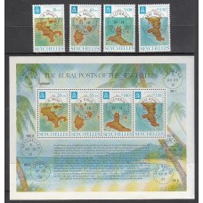 Seychelles - Correo Yvert 333/6+Hb 5 ** Mnh  Mapas