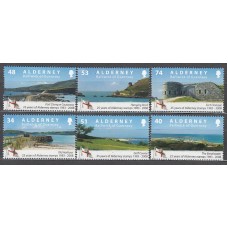 Alderney Correo Yvert 333/8 ** Mnh Paisajes