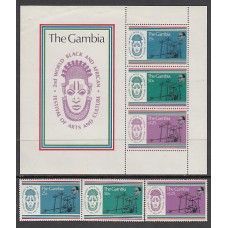 Gambia - Correo 1977 Yvert 334/6+H.3 ** Mnh