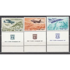 Israel - Correo 1967 Yvert 334/6 ** Mnh  Aviones