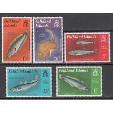 Falkland - Correo Yvert 334/8 ** Mnh Fauna. Peces