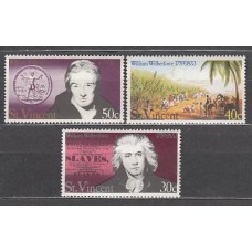 San Vicente - Correo Yvert 335/7 ** Mnh William Wiberforce