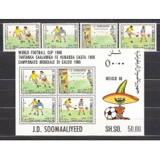 Somalia - Correo Yvert 339/42+Hb 20 ** Mnh  Fauna fútbol