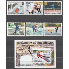 Guinea Bissau - Correo Yvert 34/6+A.18/20+H.6 ** Mnh  Olimpiadas de Insbruck