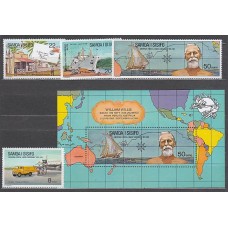 Samoa - Correo Yvert 341/4+H.6 ** Mnh