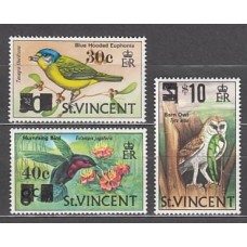 San Vicente - Correo Yvert 342/4 ** Mnh Fauna aves
