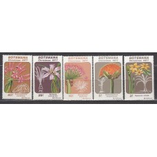 Botswana - Correo Yvert 345/9 ** Mnh  Navidad flora