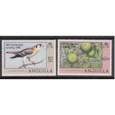 Anguilla Correo Yvert 348/9 ** Mnh Fauna y flora