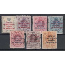 Marruecos Correo 1921 Edifil 74/80 * Mh  Bonita