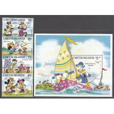 Turk y Caicos - Caicos Correo Yvert 35/8+H,5 ** Mnh  Walt Disney