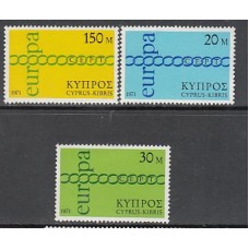 Chipre - Correo 1971 Yvert 351/3 ** Mnh Europa