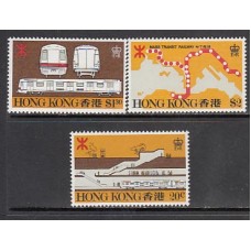 Hong Kong - Correo Yvert 351/3 ** Mnh  Trenes