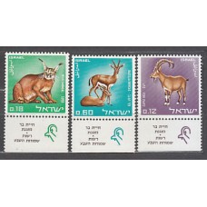 Israel - Correo 1967 Yvert 351/3 ** Mnh Fauna