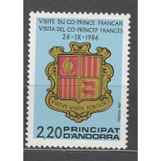 Andorra Francesa Correo 1987 Yvert 355 ** Mnh Escudo