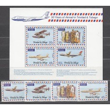 Trinidad y Tobago - Correo Yvert 355/8+H,19 ** Mnh  Aviación