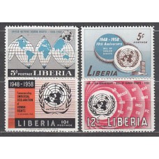 Liberia - Correo 1958 Yvert 357/60 ** Mnh  ONU