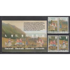 Tristan da Cunha - Correo Yvert 358/61+H 16 ** Mnh