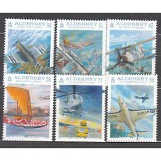 Alderney Correo Yvert 358/62 ** Mnh Aviones