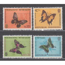 Indonesia - Correo 1963 Yvert 359/62 ** Mnh  Fauna mariposas