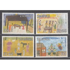 Zambia - Correo Yvert 360/3 ** Mnh  Navidad