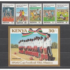 Kenya - Correo Yvert 360/4+Hb 27 ** Mnh  Deportes fútbol