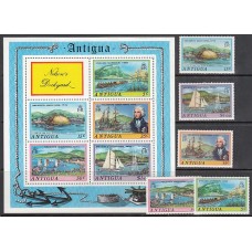 Antigua Correo Yvert 361/65+Hb 18 ** Mnh Barcos