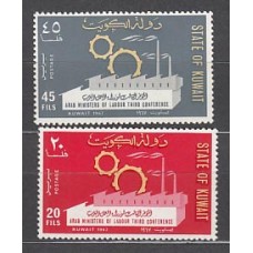 Kuwait - Correo 1967 Yvert 362/3 ** Mnh Conferencia del trabajo