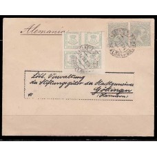 Historia Postal - España 1894 Edifil 218(2)+173 Dirigida de Barcelona a Alemania