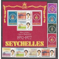 Seychelles - Correo Yvert 364/71+Hb 8 ** Mnh  Isabel II