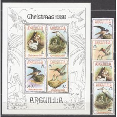 Anguilla Correo Yvert 365/68+Hb 34 ** Mnh Fauna aves