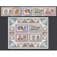 Barbuda - Correo Yvert 365/9+Hb 29 ** Mnh 10 aniversario de Antigua