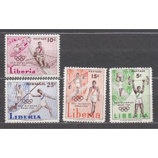 Liberia - Correo 1960 Yvert 368/70+A 122 ** Mnh  Olimpiadas de Roma
