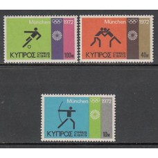 Chipre - Correo 1972 Yvert 369/71 ** Mnh Juegos Olimpicos de Munich