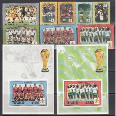 Tuvalu - Correo Yvert 369/76+H 15/5A ** Mnh Deportes Fútbol