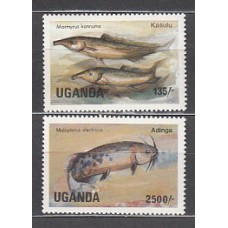 Uganda - Correo Yvert 371/2 ** Mnh  Fauna peces