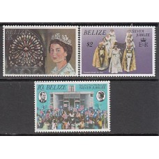 Belize - Correo Yvert 371/3 ** Mnh Isabel II