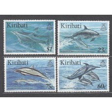 Kiribati - Correo Yvert 371/4 ** Mnh Fauna Marina. Delfines