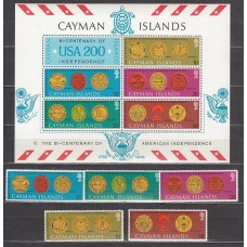 Caimanes - Correo Yvert 371/5+H.10 ** Mnh Escudos