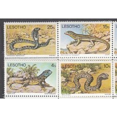 Lesotho - Correo Yvert 372/5 ** Mnh  Fauna reptiles