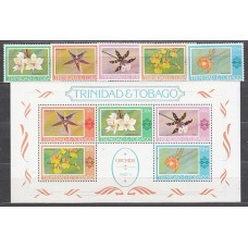 Trinidad y Tobago - Correo Yvert 372/6+H,23 ** Mnh Flores