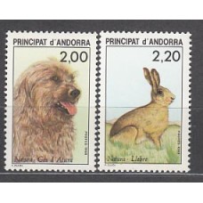 Andorra Francesa Correo 1988 Yvert 373/4 ** Mnh Fauna