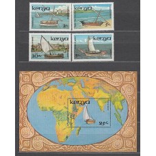 Kenya - Correo Yvert 374/7+Hb 28 ** Mnh  Barcos