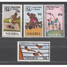 Nigeria - Correo Yvert 376/9 ** Mnh   Olimpiadas de Moscu