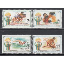 Penrhyn - Correo Yvert 376/9 ** Mnhn Deportes. Olimpiadas de Barcelona