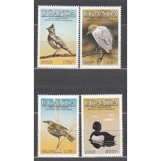 Uganda - Correo Yvert 377/80 ** Mnh  fauna aves
