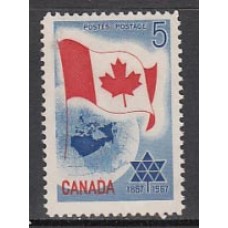 Canada - Correo 1967 Yvert 377 ** Mnh Bandera
