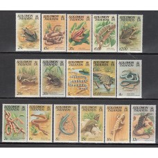 Salomon - Correo Yvert 378/93 ** Mnh Fauna. Reptiles