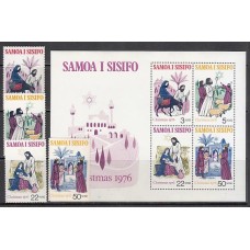 Samoa - Correo Yvert 380/3+H 12 ** Mnh Navidad